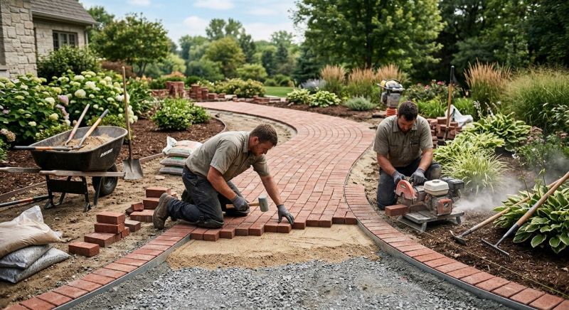 Brick Landscaping Installation in Stamford, CT