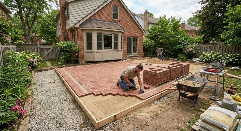 Brick Patio Installation in Worcester, MA