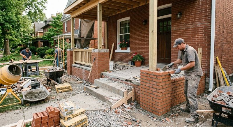 Brick Porch Installation in Stamford, CT