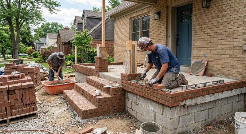 Brick Porch Installation in Boston, MA